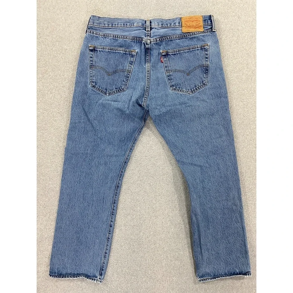 Levi's 501 XX Button Fly Jeans Men 36x29 Blue Straight Cowboy Classic‎ Denim